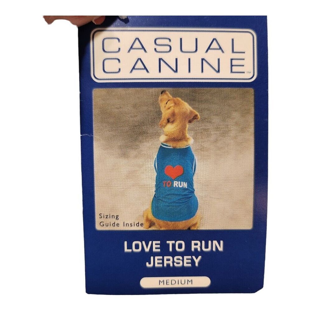 NWT Casual Canine Love to Run Dog Jersey Shirt Mesh Medium Pet
